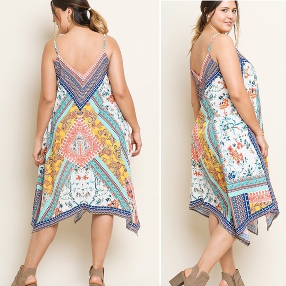 Vibrant Dream 2X Boho Gypsy Festival Scarf Dress - Picture 8 of 8